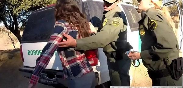  Fake cop anal hd Amateur Threesome for Border Slut